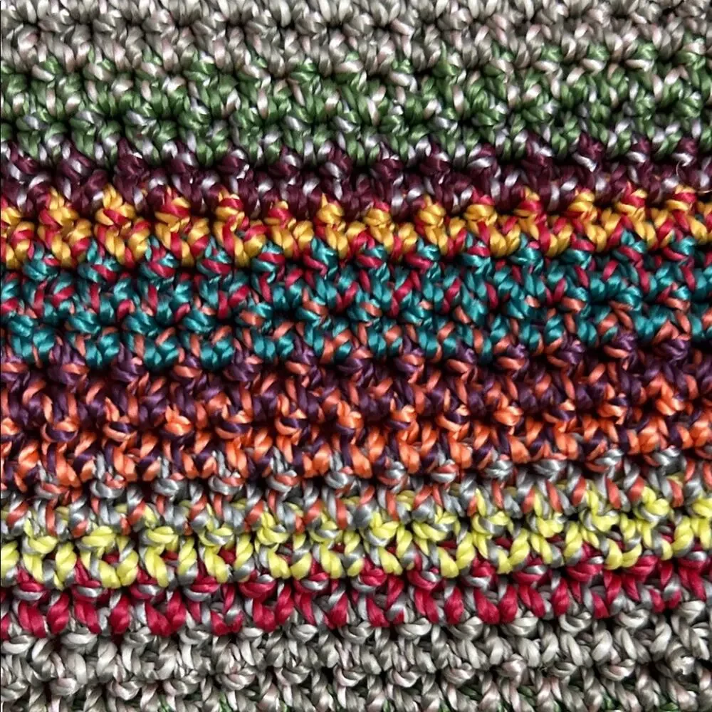 The Sak Gypsy Stripe Multicolored Crochet Shoulder Bag